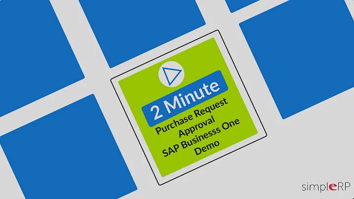 2 Minute Purchase Request Approval SAP Businesss One Demo