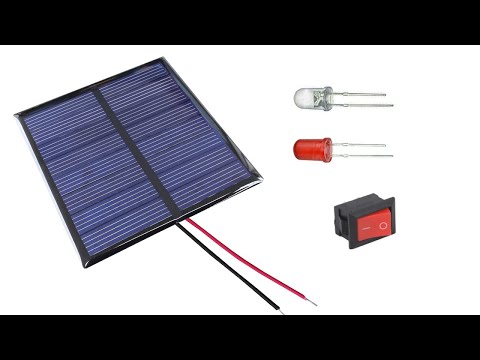 Solar Light with Switch - Solar Plate, Switch, LED Connection