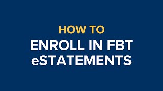 eStatements Instructional Video
