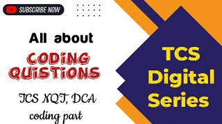 Mission TCS DIGITAL series // All about Coding section in digital packages exams // in Hindi