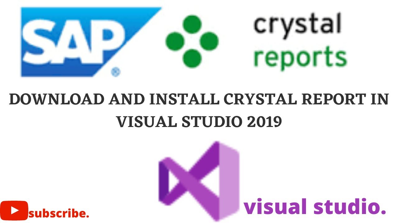 HOW TO DOWNLOAD AND INSTALL CRYSTAL REPORT IN VISUAL STUDIO 2019 - YouTube