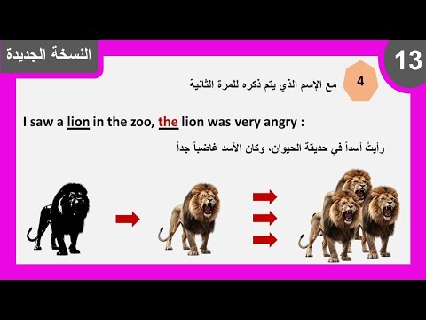 شرح استخدام The اداة التعريف في اللغة الانجليزية Definite Article