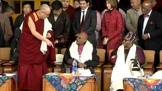 Dalai Lama celebrates Archbishop Tutu&#39;s 80th Birthday in India.