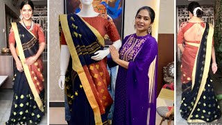 సరికొత్త రీతిలో చీరకట్టు || saree draping style-3 on SivaMadhu