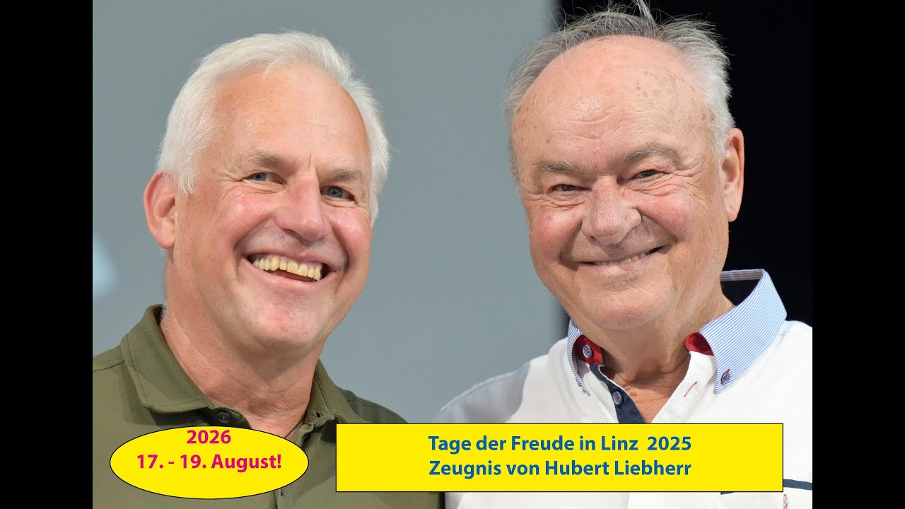 Zeugnis Hubert Liebherr - Tage der Freude in LINZ