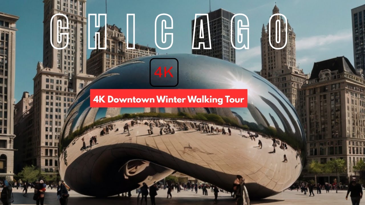 [4K] CHICAGO | Downtown Winter Walking Tour