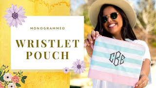 Monogrammed Wristlet Pouch