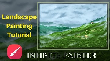 Infinite Painter Landscape Tutorial || Digital Painting || Tutorial for beginners #digitalart