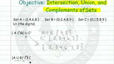 Intersection, Union and Complements