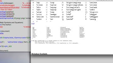 LaTex Tutorial 5: Math Symbols and Equations