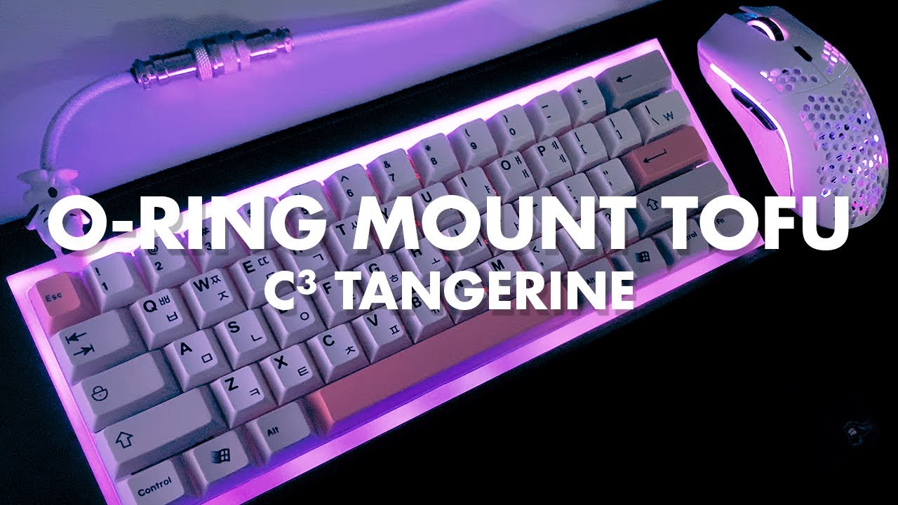 Mechanical Keyboard Asmr Kbdfans O Ring Mount Acrylic Tofu C Tangerine V2 Typing Sound Test Youtube