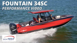 Fountain 34SC (2022) - Test Video by BoatTEST.com
