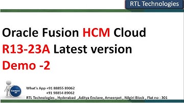 Oracle Fusion Cloud HCM Demo - 2  | Fusion HCM Latest Version | Fusion HCM Implementation project