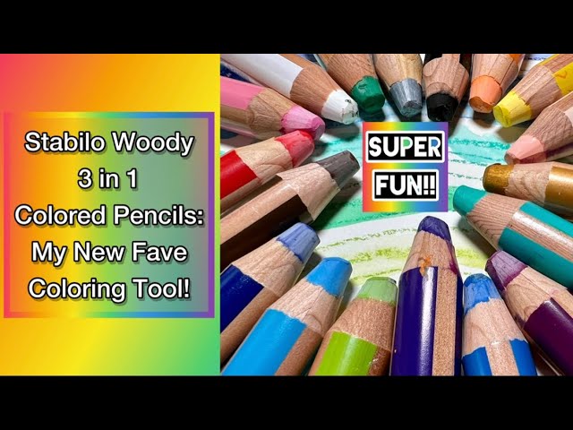 Stabilo Woody 3 in 1 Colored Pencils: My New Fave Coloring Tool (These are  NOT Just For Kids!!) 