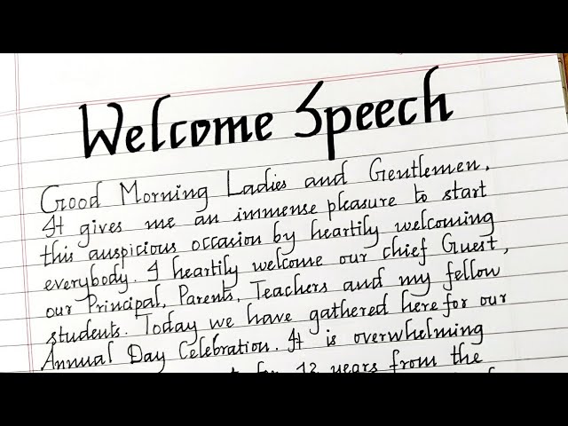 Welcome speech in english//Welcome speech//How to write