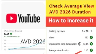 Information What is Average View Duration AVD Explained For YouTube Beginners | A Good Average View Duration AVD News