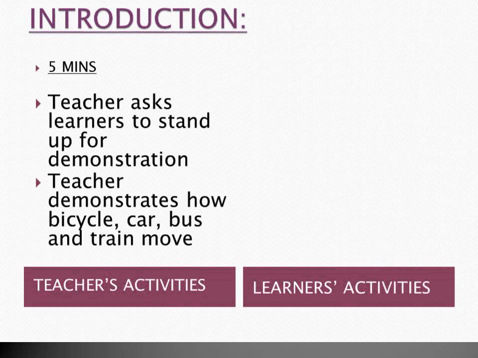 what is presentation in a lesson plan
