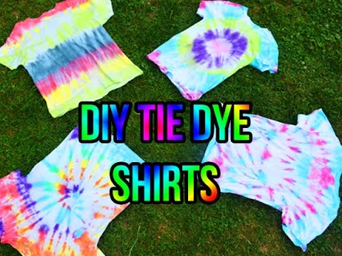Easy D.I.Y Tie Dye Tee's | 4 Different Ways! - YouTube