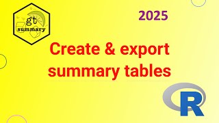 Create and export summary tables (mean ± sd) using gtsummary in R (2025) | Learn to do SCIENCE