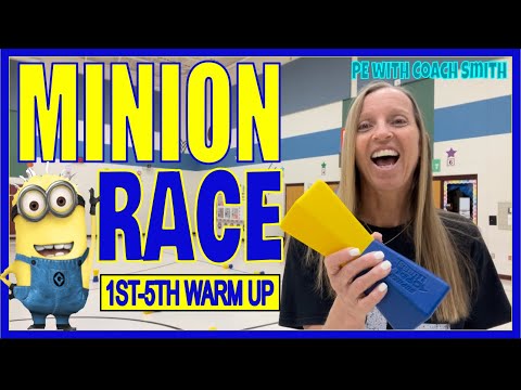 Minion Race! Fun Warm Up with Topple Tubes