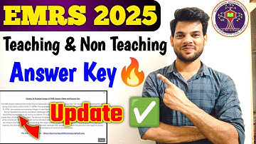 EMRS ANSWER KEY 2025 UPDATE🔥| Emrs teaching & Non Teaching answer key 2025 | emrs result 2025 update
