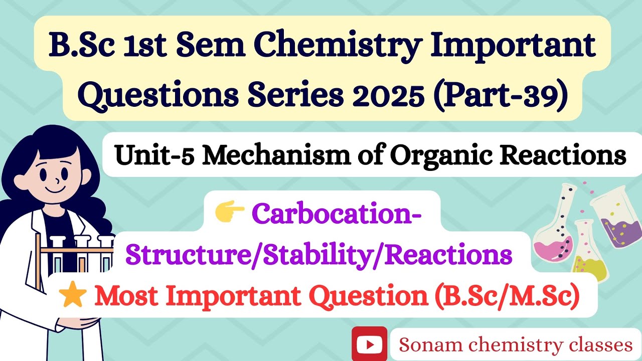 Carbocation | Stability of Carbocations | Most Imp. | B.Sc 1st Sem/ M.Sc 1st Sem Organic Chemistry |