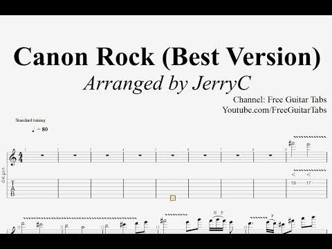 Jerry C Canon Rock   Guitar Tab  Awesome Music  HD 1080p