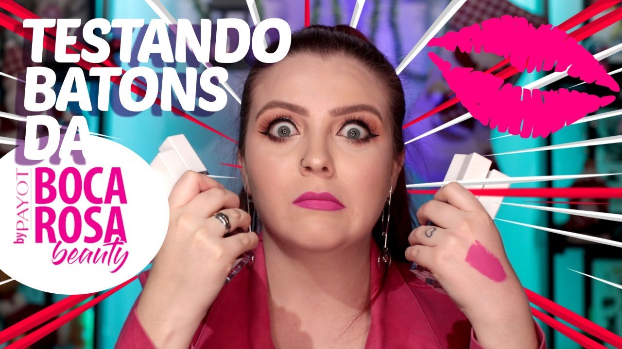 Testando Produtos Novos da  Coleção de Batons Boca rosa By Payot