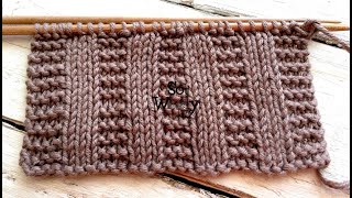 Garter stitch Rib: A super easy tworow repeat knitting pattern, great for beginners  So Woolly