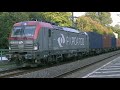 Güterzüge in Friedrichsruh Sachsenwald. September 2020. German freight trains pass Bismarck&#39;s grave.