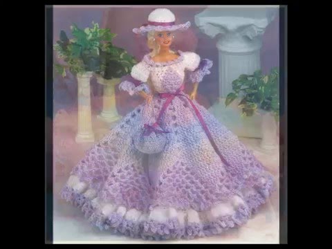 Roupa de crochê para boneca Barbie, doll silkstone, doll monster high,  fashion royalty Modelo Me01 