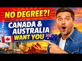Unskilled Worker Visa 2026 🇨🇦🇦🇺 | Move to Canada or Australia WITHOUT a Degree | Dream Canada