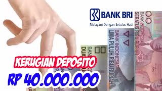 Deposito Bank BRI Dengan Nominal 40 Juta Dapat Keuntungan Berapa? Bunga Deposito BANK BRI
