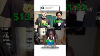 Kai Cenat VS Adin Ross LIVE Wage Salary 💰 #money