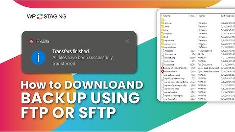 Fast & Secure WordPress Backup Download via FTP/SFTP Using WP STAGING