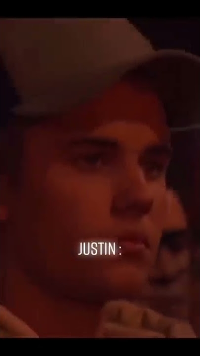 Justin's reaction when Selena got kissed