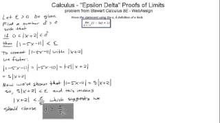 Calc 1.7 WebAssign - Limit Proof with Epsilon Delta - James Stewart 8E