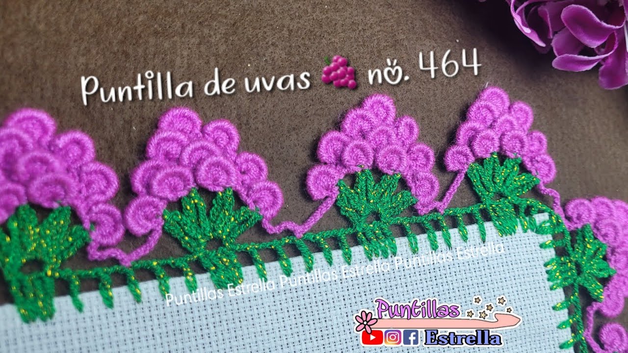 Puntilla de Uvas 🍇 no. 464 - Puntillas Estrella. 