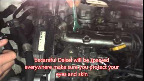 how to bleed diesel fuel injector in 2 minutes !
