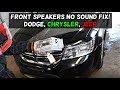 Radio front speakers do not work no sound on dodge jeep chrysler