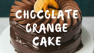 A deliciously decadent and rich chocolate orange cake covered in dark
terry's flavoured ganache topped with segments of chocol...