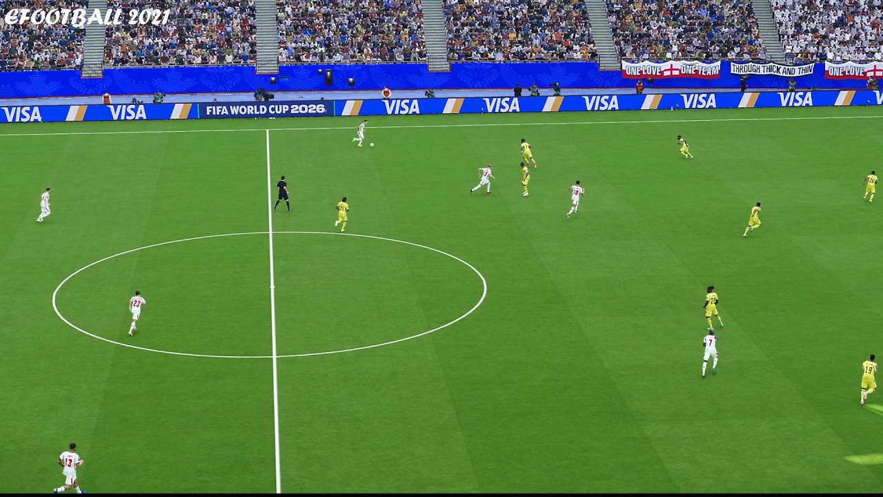 England vs Ghana. eFootball Video Game Simulation - Full Match PES 2021