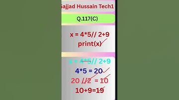 Python programming || 11th Computer Science || Chapter 2||Lec -5||S. Q-117(c)#python