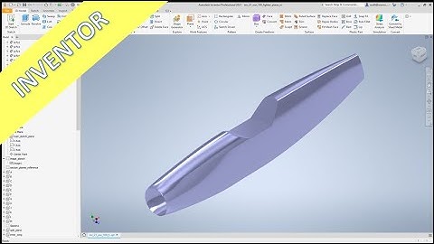 WW-109 Fighter Plane - Part 4 - Main Fuselage - Inventor 2021 Training - Surfaces