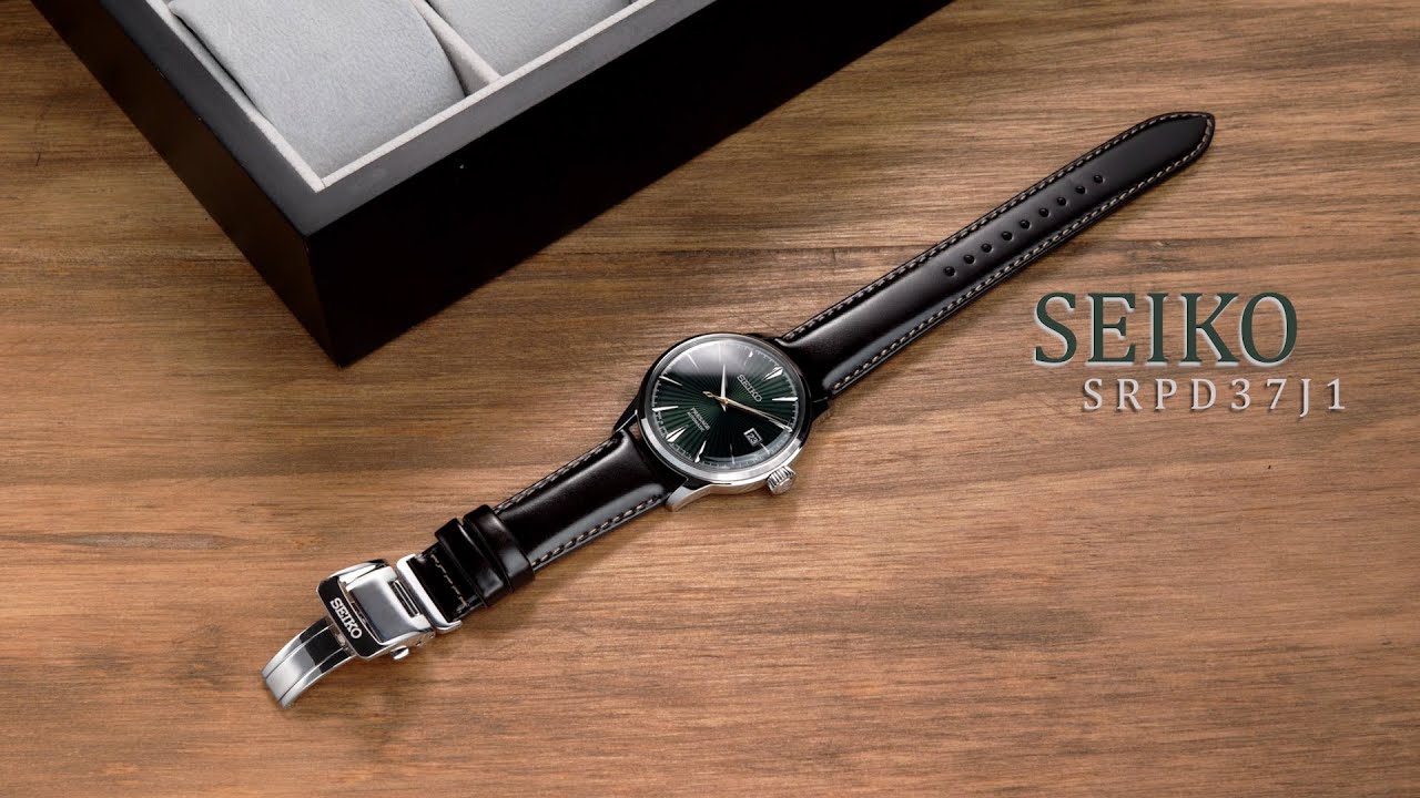 Review đồng hồ Seiko SRPD37J1 mặt số xanh kích thước 40mm hoạ tiết trải tia.