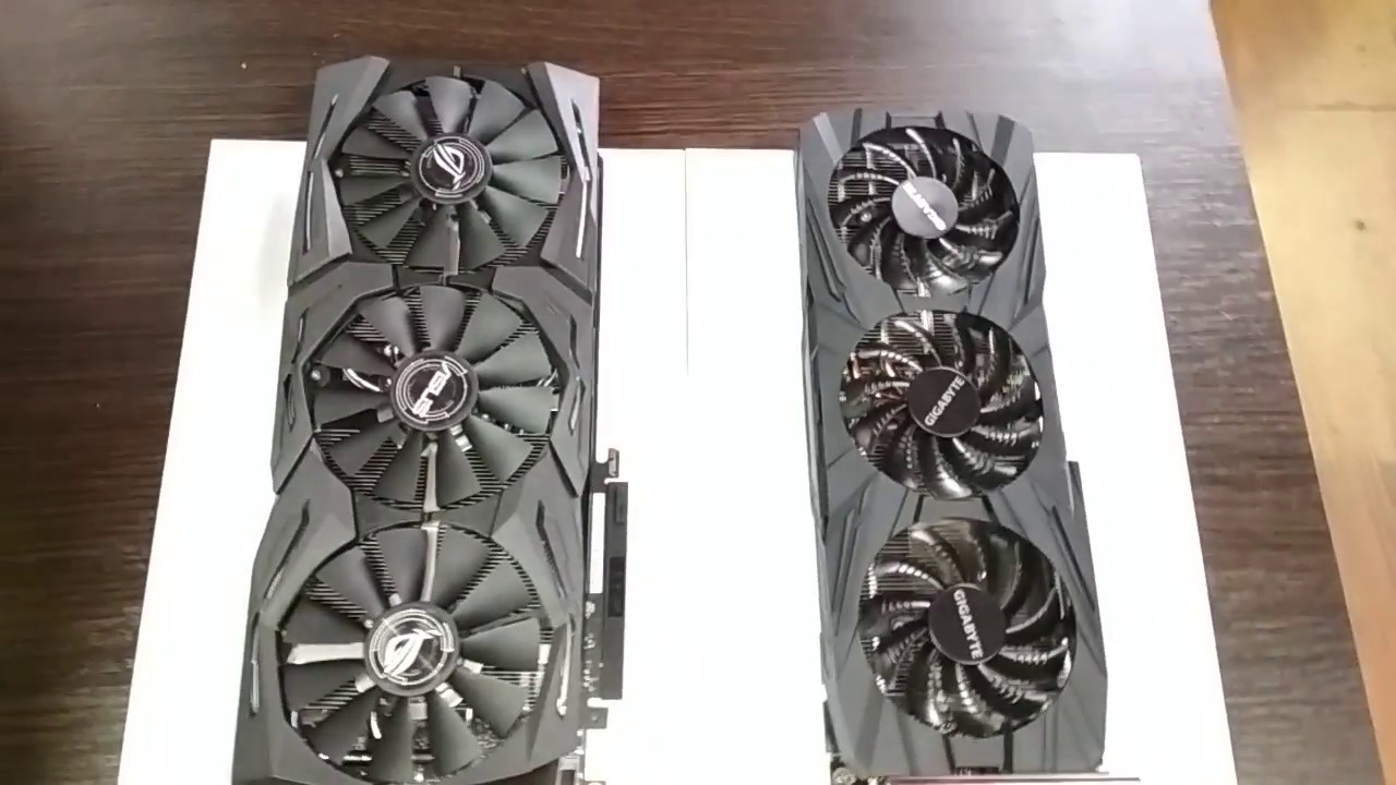 МАЙНИНГ Разница между видеокартами NVIDIA Geforce GTX 1080TI ASUS Strix and GIGABYTE Gaming