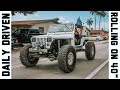THIS JEEP YJ ON 4Os IS AWESOME! WALK-AROUND AND TEST DRIVE!