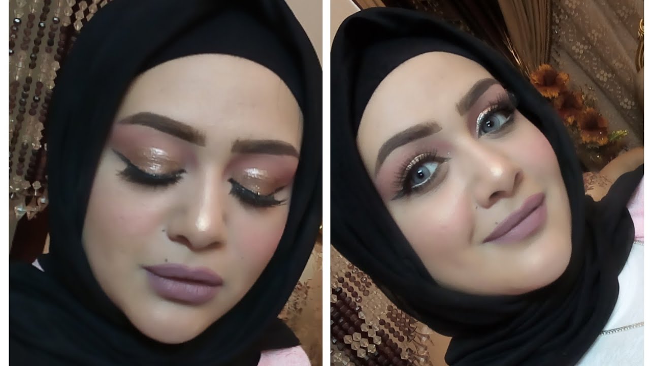 ميكب لوك بينك بالجليتر بطريقة سهله وبسيطه كلعاده😍😎 Aya alaa اية علاء