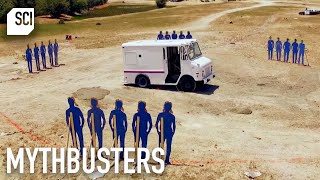 Detonating Two Mail Trucks Filled With Wet Cement \& Explosives! | Mythbusters | Science Channel