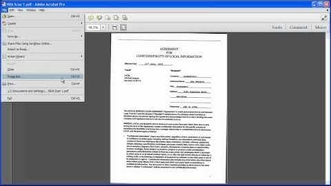 Converting scanned document to PDF: scan and convert with Acrobat X